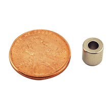 Load image into Gallery viewer, NR002509N Neodymium Ring Magnet - Compared to Penny for Size Reference