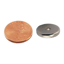 Load image into Gallery viewer, NR006205NS01 Neodymium Ring Magnet - Compared to Penny for Size Reference