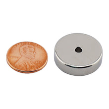 Load image into Gallery viewer, NR008704N Neodymium Ring Magnet - Compared to Penny for Size Reference