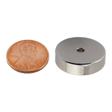 Load image into Gallery viewer, NR008706NS01 Neodymium Ring Magnet - Compared to Penny for Size Reference