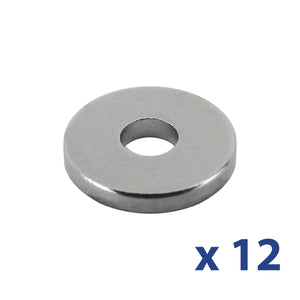07090 Neodymium Ring Magnets (12pk) - 45 Degree Angle View