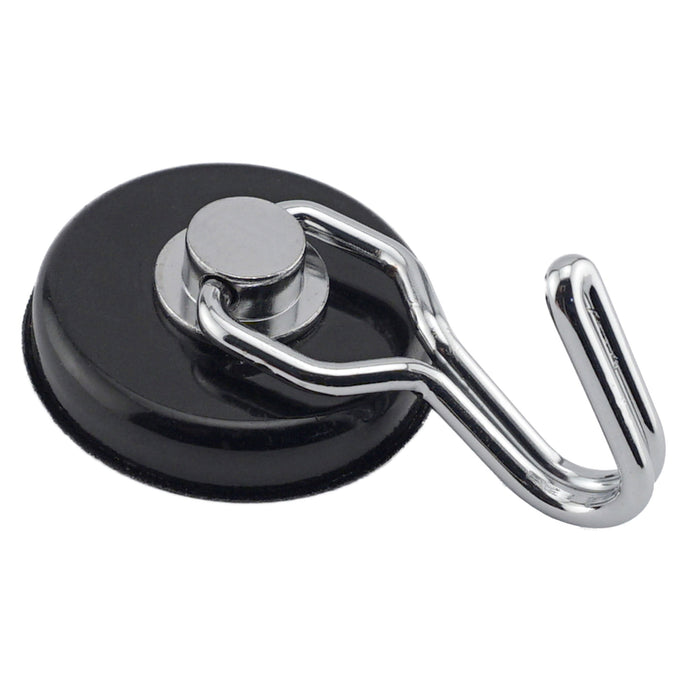 07580 Neodymium Rotating and Swinging Magnetic Hook - 45 Degree Angle View