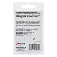 Load image into Gallery viewer, 07580 Neodymium Rotating and Swinging Magnetic Hook - Back of Packaging