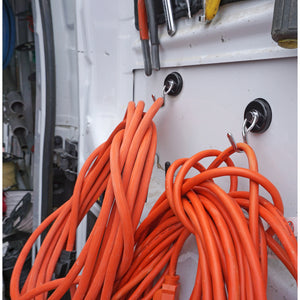 07580 Neodymium Rotating and Swinging Magnetic Hook - In Use