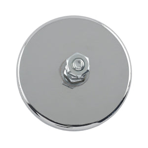 RB50B3N-NEO Neodymium Round Base Magnet with Bolt and Nuts - Top View
