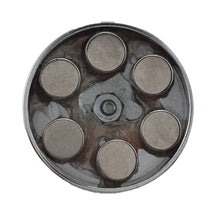 Load image into Gallery viewer, RB50B3N-NEO Neodymium Round Base Magnet with Bolt and Nuts - Bottom View