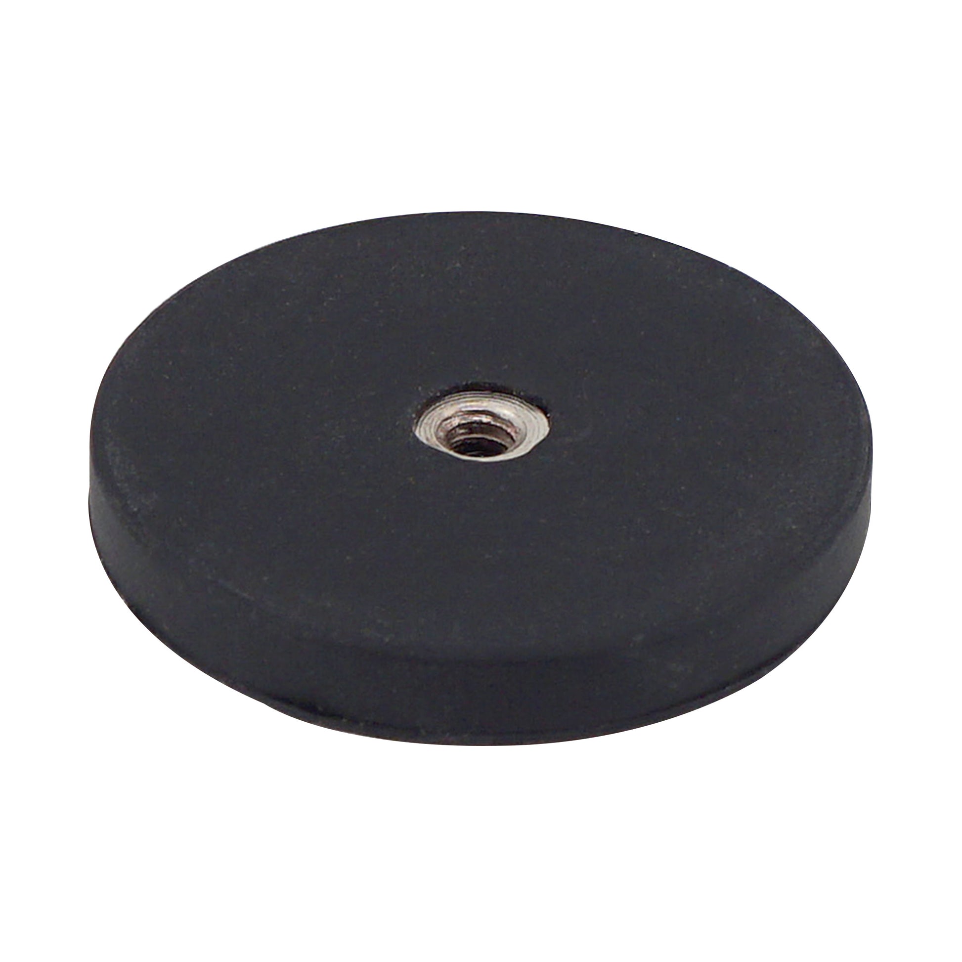 Load image into Gallery viewer, NADR169FBX Neodymium Rubber Coated Round Base Magnet with Female Thread - 45 Degree Angle View