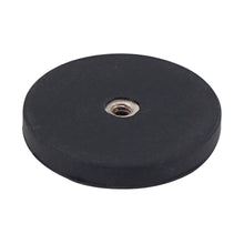 Load image into Gallery viewer, NADR169FBX Neodymium Rubber Coated Round Base Magnet with Female Thread - 45 Degree Angle View