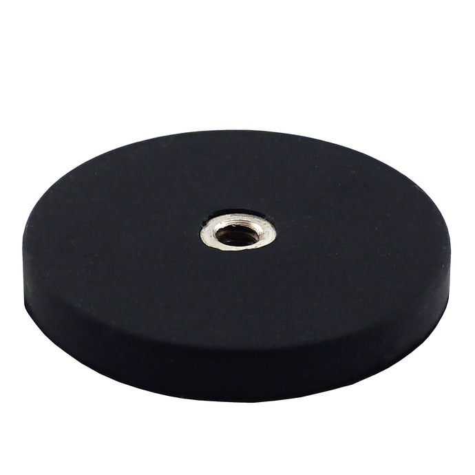 NADR169FBX Neodymium Rubber Coated Round Base Magnet with Female Thread - 45 Degree Angle View