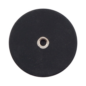 NADR169FBX Neodymium Rubber Coated Round Base Magnet with Female Thread - Top View