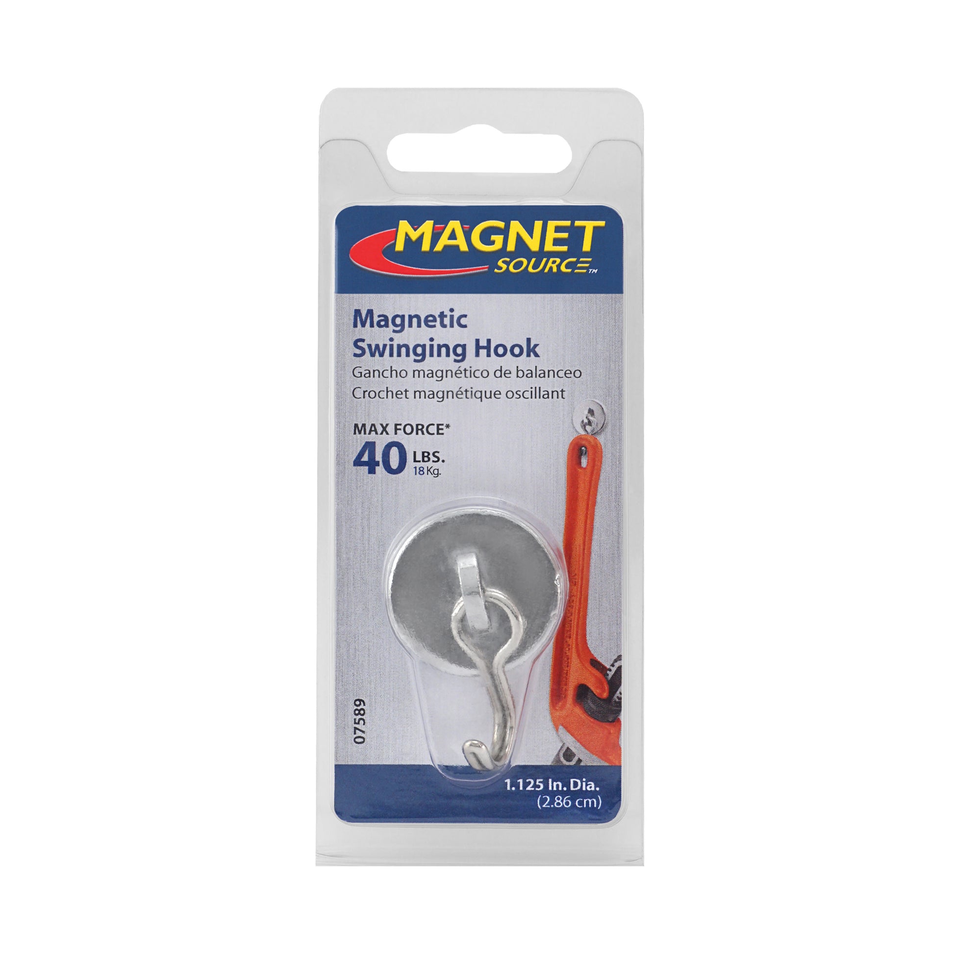 Load image into Gallery viewer, 07589 Neodymium Swinging Magnetic Hook - Side View