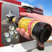 Load image into Gallery viewer, SD07581 Pop &#39;N Catch® Magnetic Bottle Opener and Cap Catcher - Scratch &amp; Dent - In Use