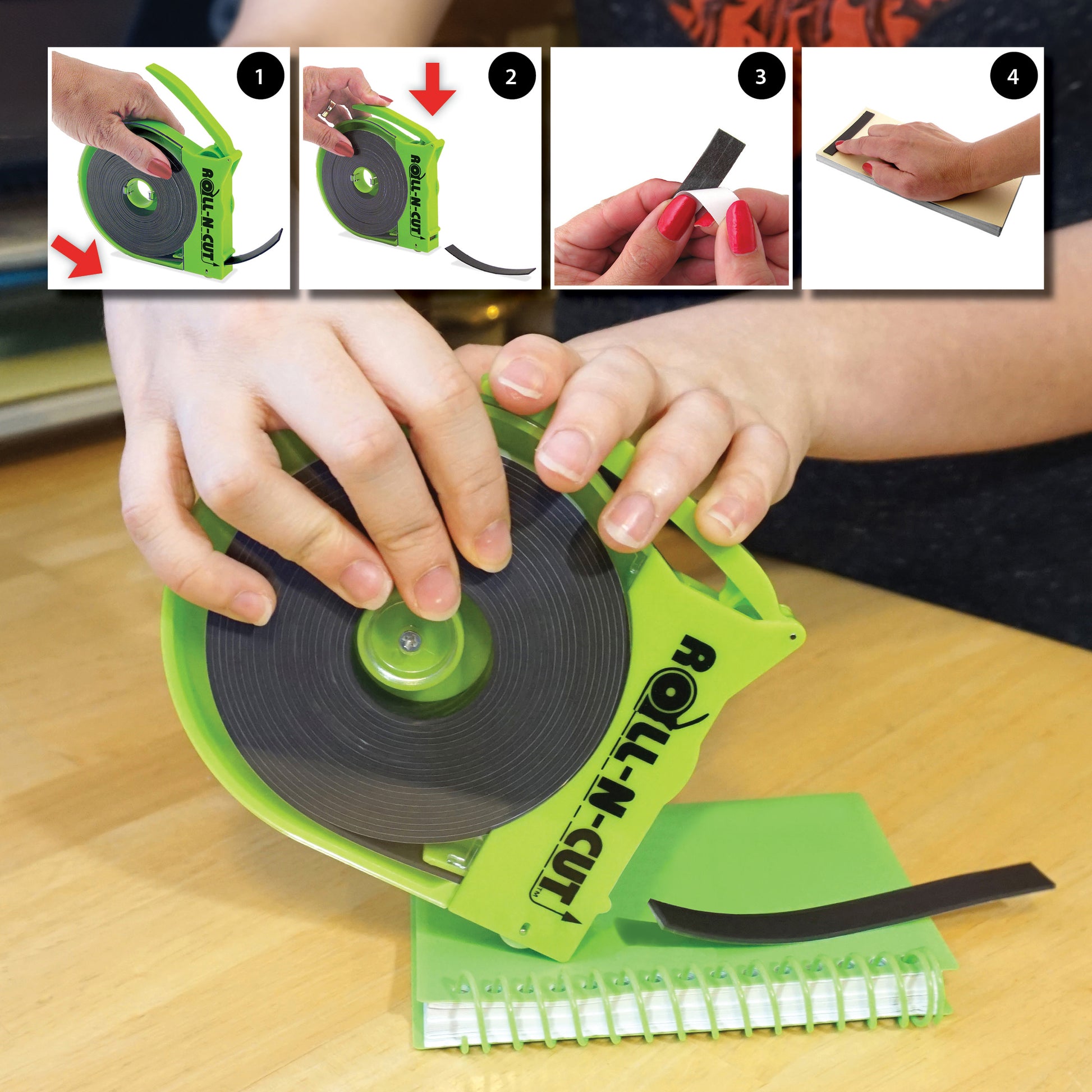 Load image into Gallery viewer, 07519 Roll-N-Cut™ Flexible Magnetic Tape Dispenser - Top View