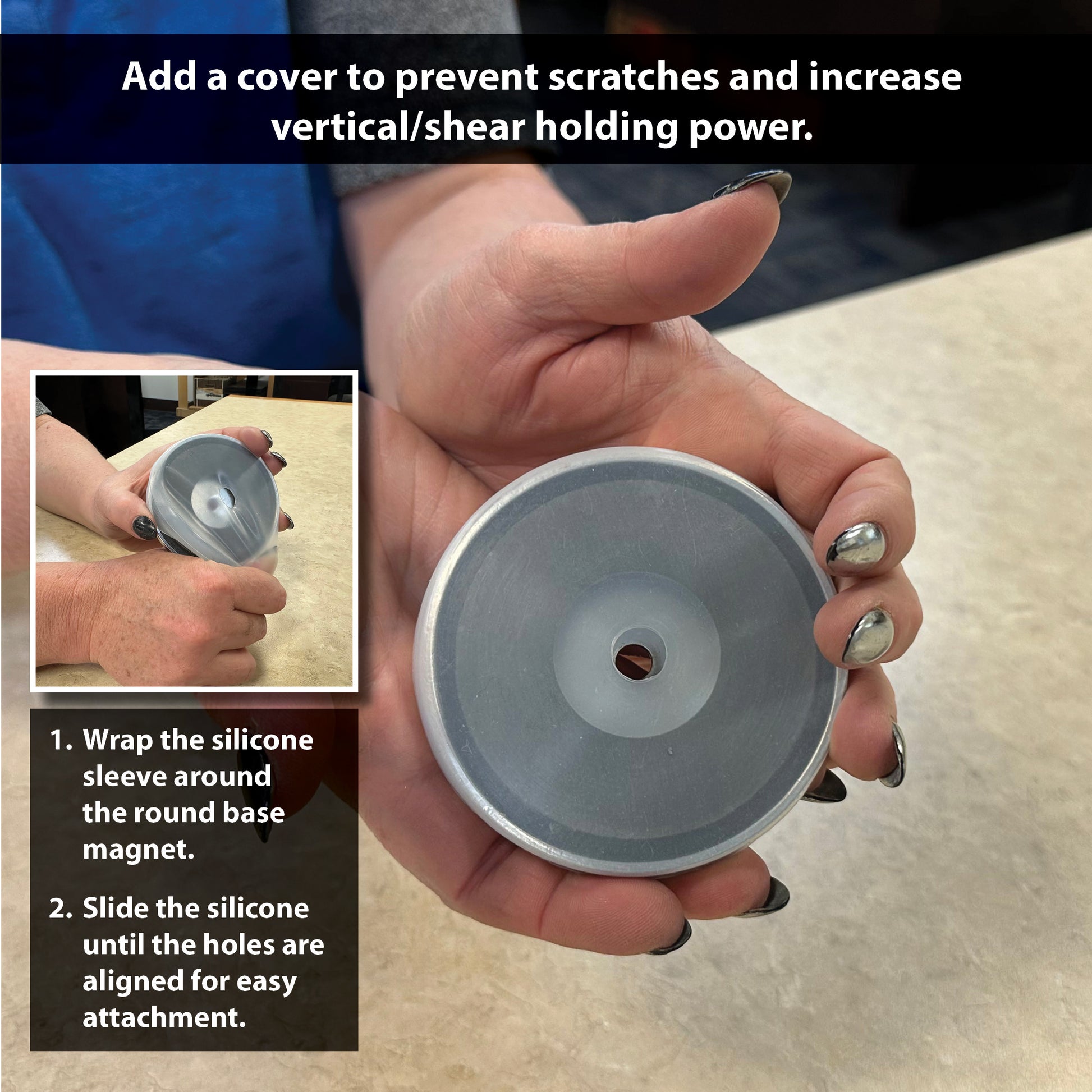 Load image into Gallery viewer, RC-RB80 Rubber Cover for Round Base Magnet - Specifications