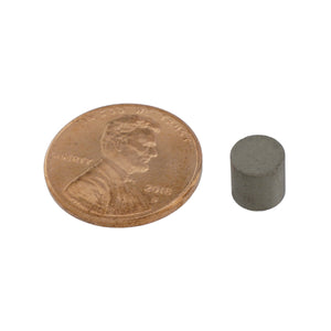 SCD3752 Samarium Cobalt Disc Magnet - Compared to Penny for Size Reference