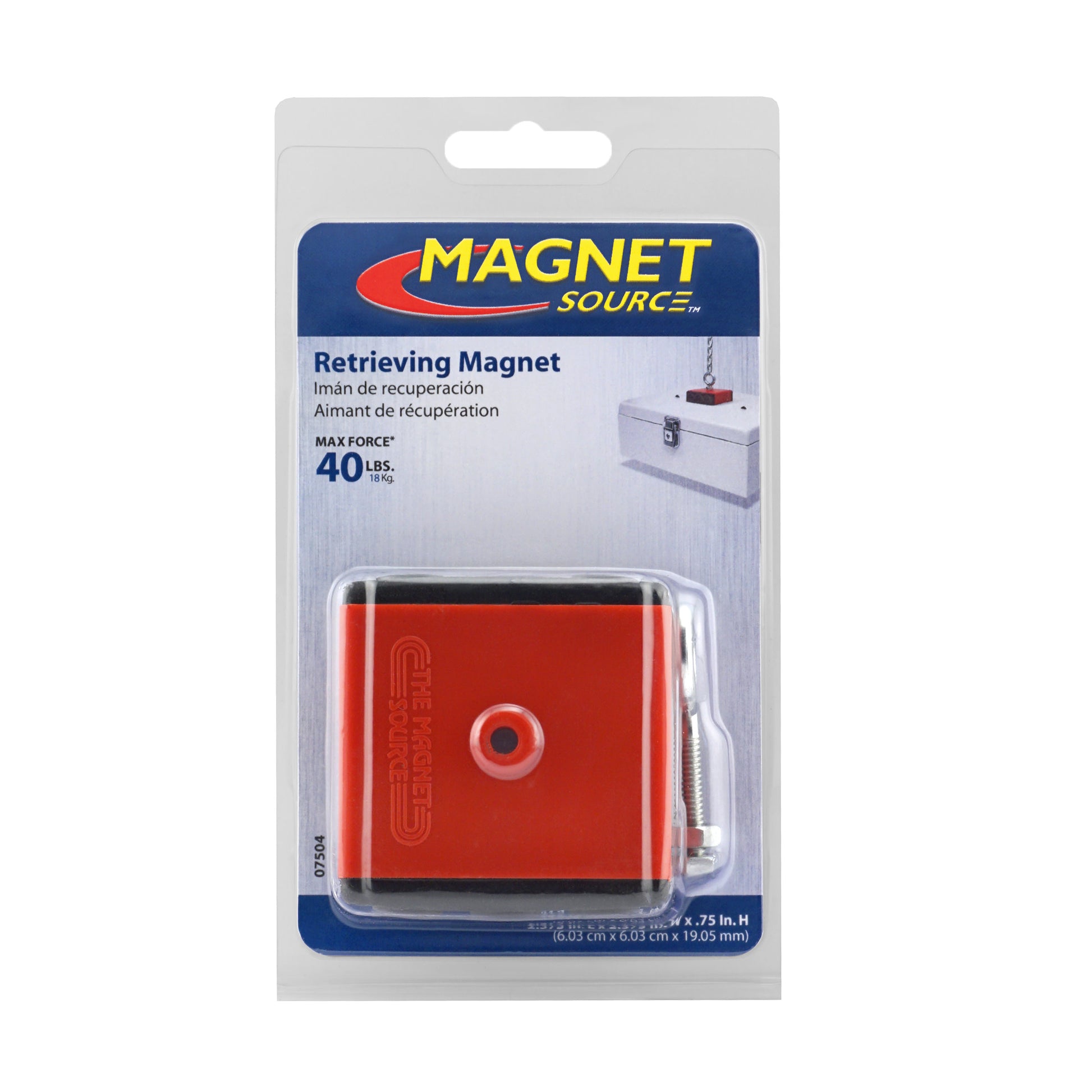 Load image into Gallery viewer, 07504 Standard Retrieving Magnet - Side View