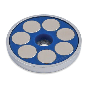 07605 Super Blue™ Neodymium Round Base Magnet - Bottom View