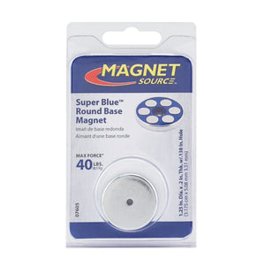 07605 Super Blue™ Neodymium Round Base Magnet - Side View