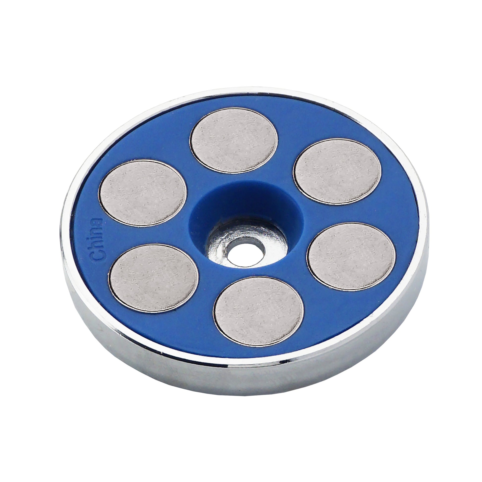 Load image into Gallery viewer, 07606 Super Blue™ Neodymium Round Base Magnet - Bottom View