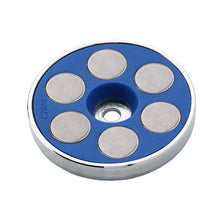 Load image into Gallery viewer, 07606 Super Blue™ Neodymium Round Base Magnet - Bottom View