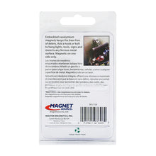 Load image into Gallery viewer, 07606 Super Blue™ Neodymium Round Base Magnet - Back of Packaging