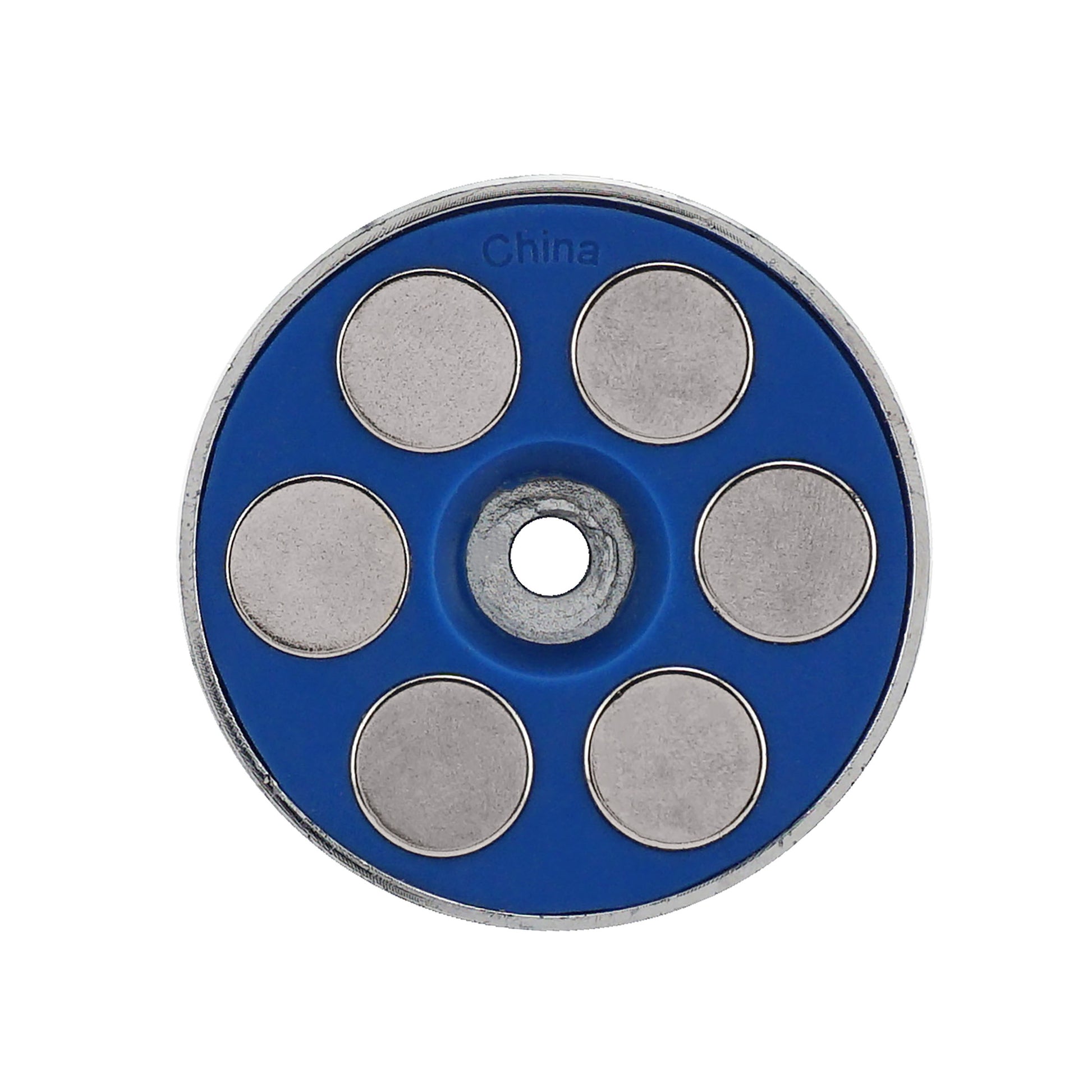 Load image into Gallery viewer, 07606 Super Blue™ Neodymium Round Base Magnet - Back View