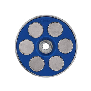 07606 Super Blue™ Neodymium Round Base Magnet - Back View