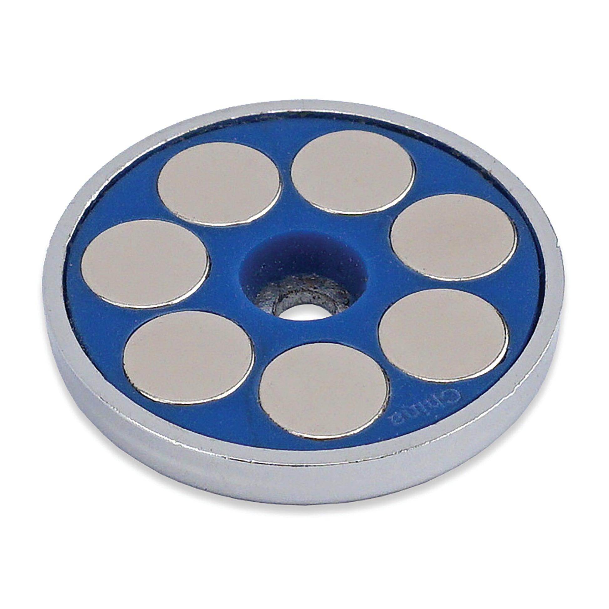 Load image into Gallery viewer, RB20BL-NEOBX Super Blue™ Neodymium Round Base Magnet - Bottom View
