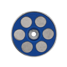 Load image into Gallery viewer, RB45BL-NEOBX Super Blue™ Neodymium Round Base Magnet - 45 Degree Angle View