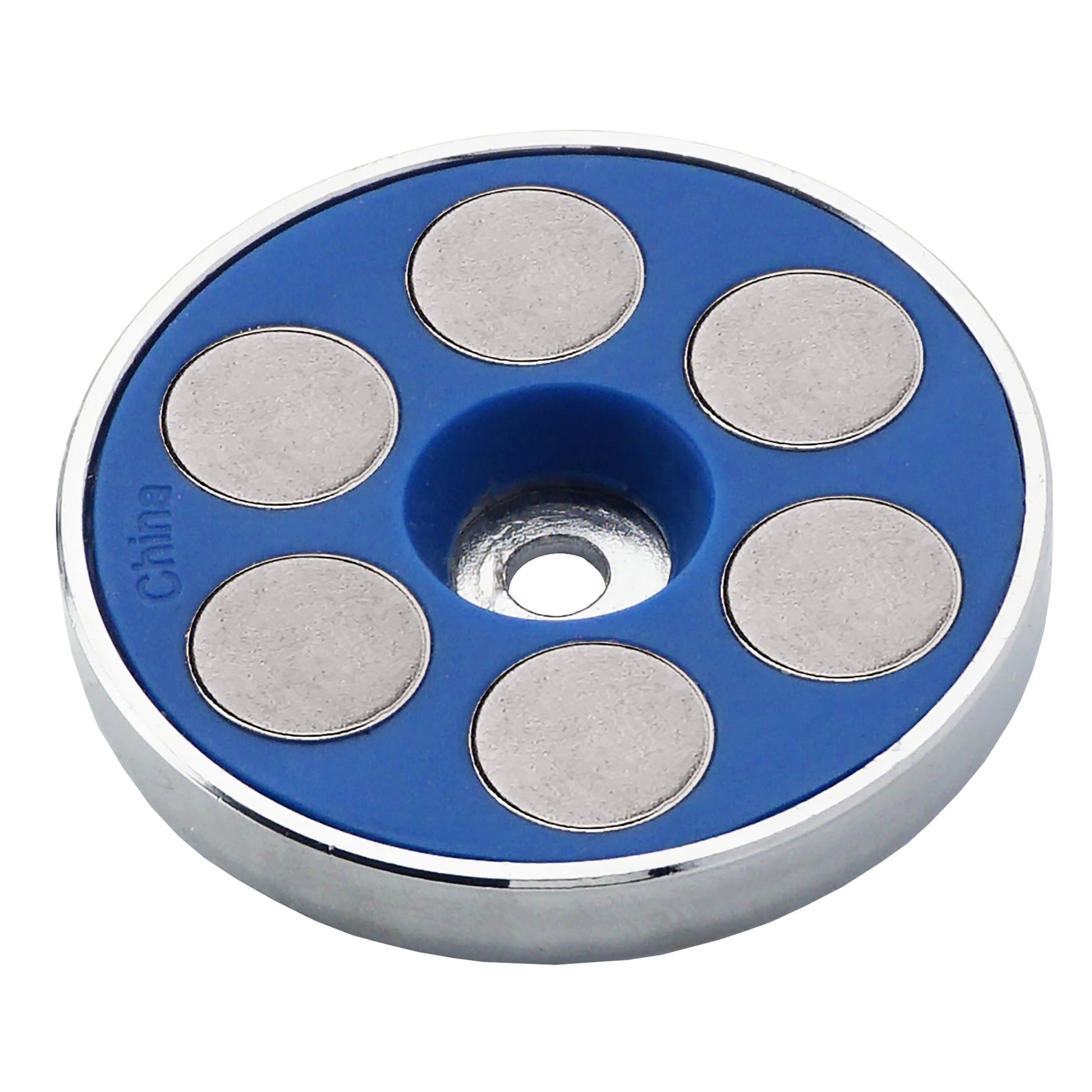 Load image into Gallery viewer, RB50BL-NEOBX Super Blue™ Neodymium Round Base Magnet - Bottom View