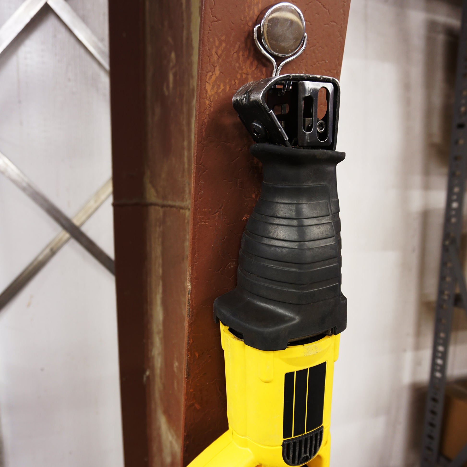 Load image into Gallery viewer, MHHH07548BX Super Blue™ Swinging Magnetic Hook - In Use