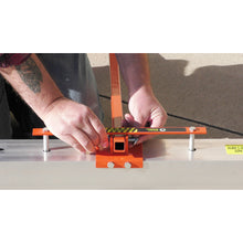 Load image into Gallery viewer, VSM-84 VersaSWEEP™ 4-in-1 Magnetic Sweeper with Quick Release - Hooking up tow push bar