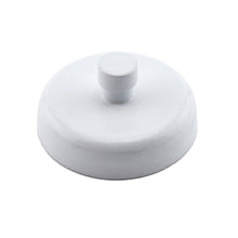 Load image into Gallery viewer, MHHWP14 White Magnetic Base w/ Keyhole Knob - 45 Degree Angle View