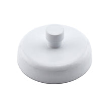 Load image into Gallery viewer, MHHWP14 White Magnetic Base w/ Keyhole Knob - 45 Degree Angle View