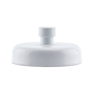MHHWP14 White Magnetic Base w/ Keyhole Knob - Side View