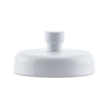 Load image into Gallery viewer, MHHWP14 White Magnetic Base w/ Keyhole Knob - Side View