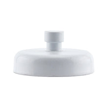 Load image into Gallery viewer, MHHWP14 White Magnetic Base w/ Keyhole Knob - Side View