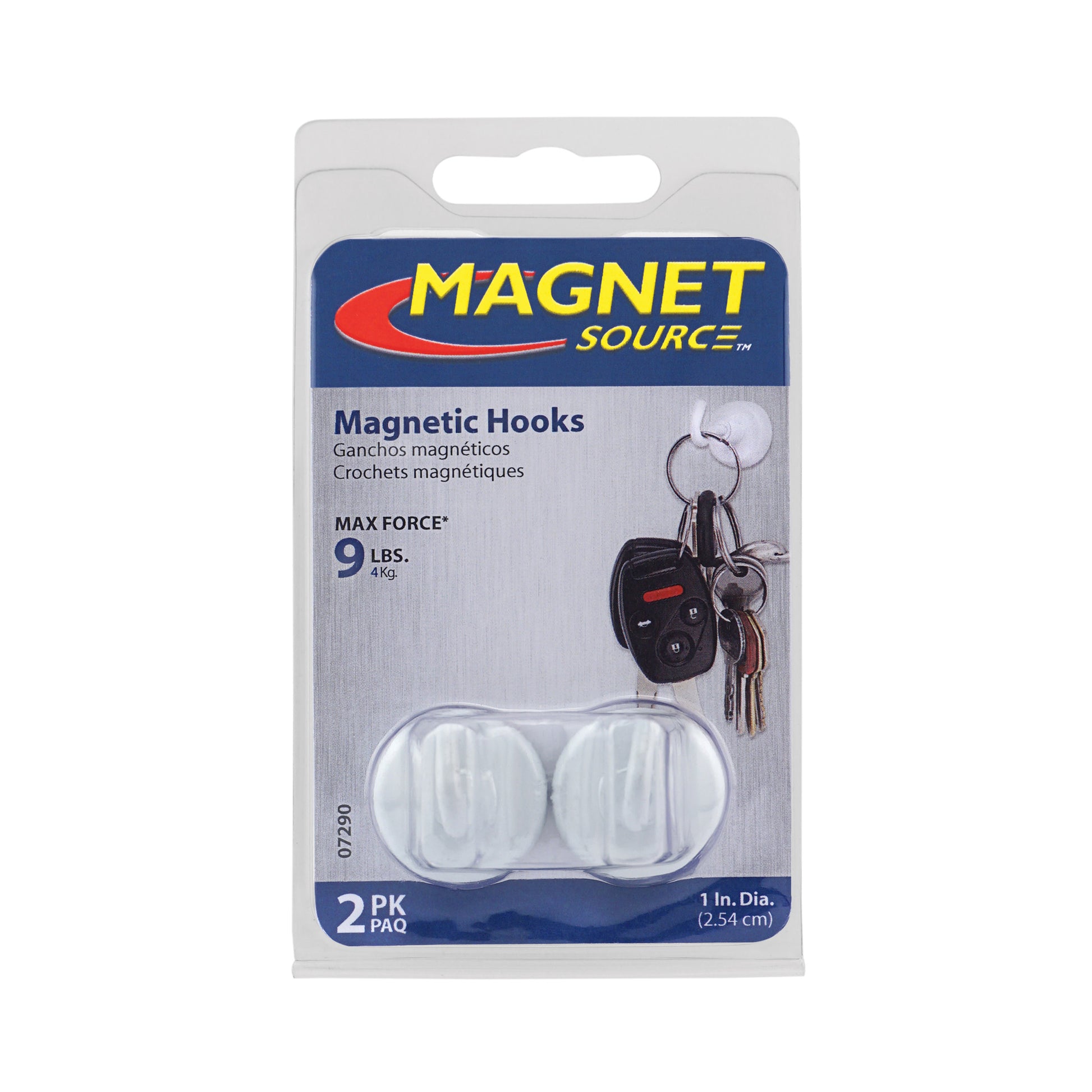 Load image into Gallery viewer, 07290 White Magnetic Hooks (2pk) - Packaging