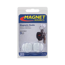 Load image into Gallery viewer, 07290 White Magnetic Hooks (2pk) - Packaging