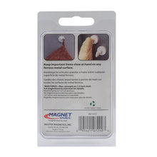 Load image into Gallery viewer, 07290 White Magnetic Hooks (2pk) - Back of Packaging