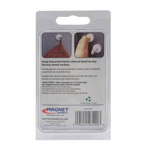 07290 White Magnetic Hooks (2pk) - Back of Packaging